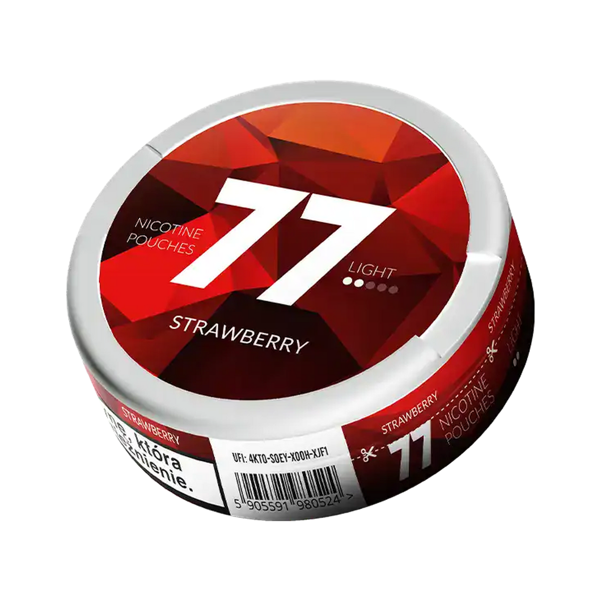77 Strawberry Light can, front