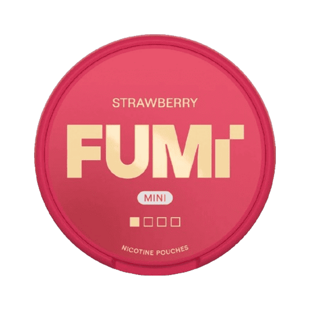 FUMI Strawberry Mini can, front