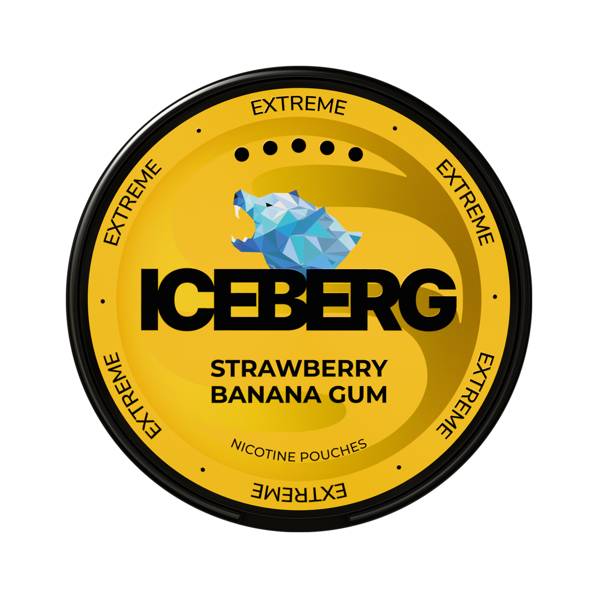 ICEBERG Strawberry Banana Gum Extreme can, front