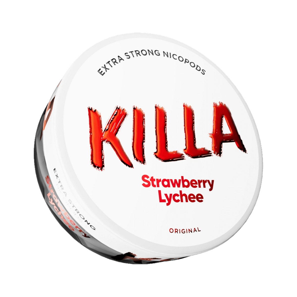 KILLA Strawberry Lychee can, front