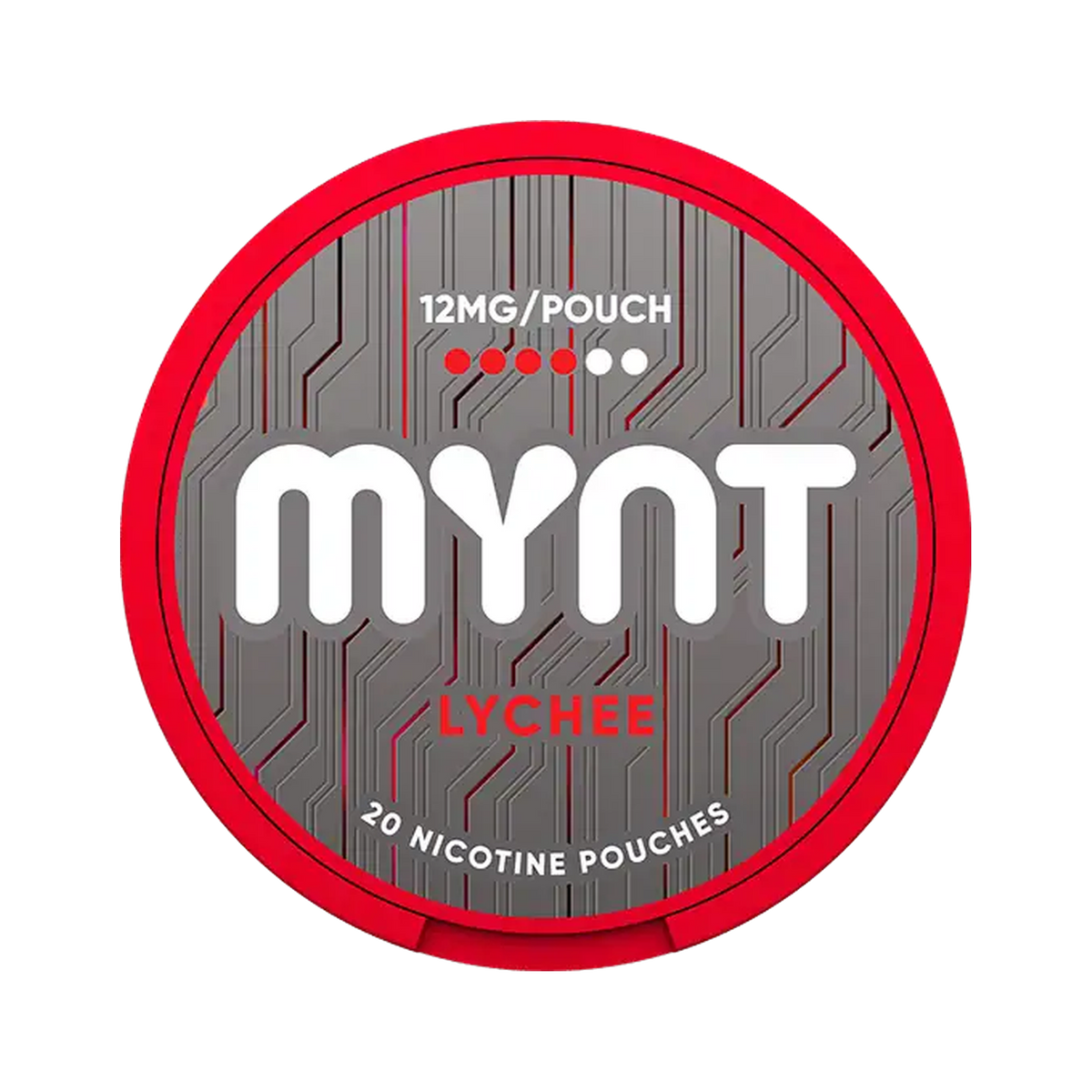 MYNT Lychee 12 mg can, front