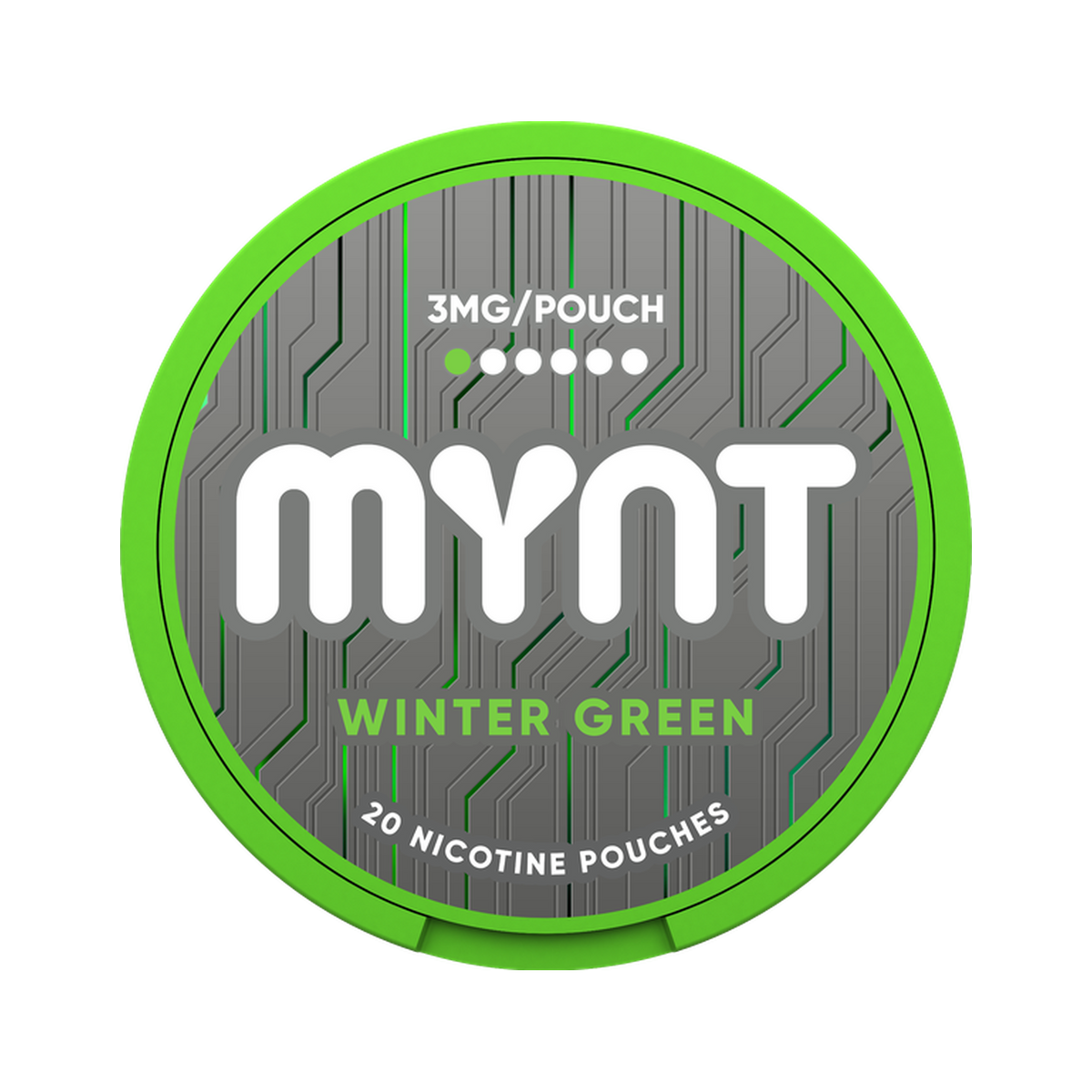 MYNT Winter Green 3 mg can, front