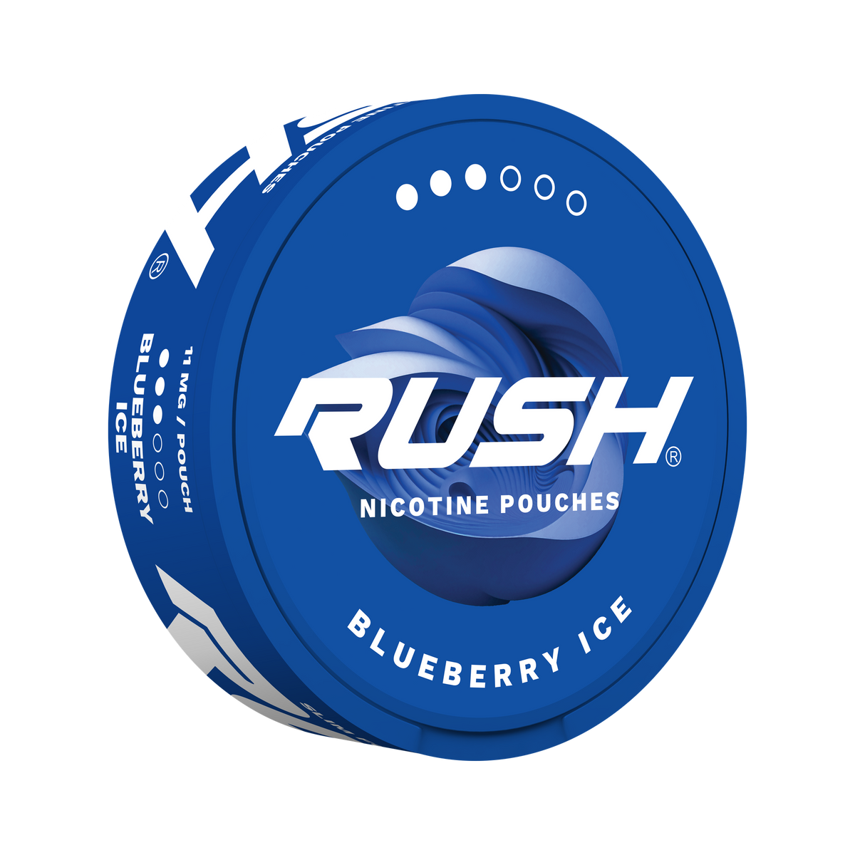RUSH Pro Blueberry Ice nikotinpåsar, dosa (3D)
