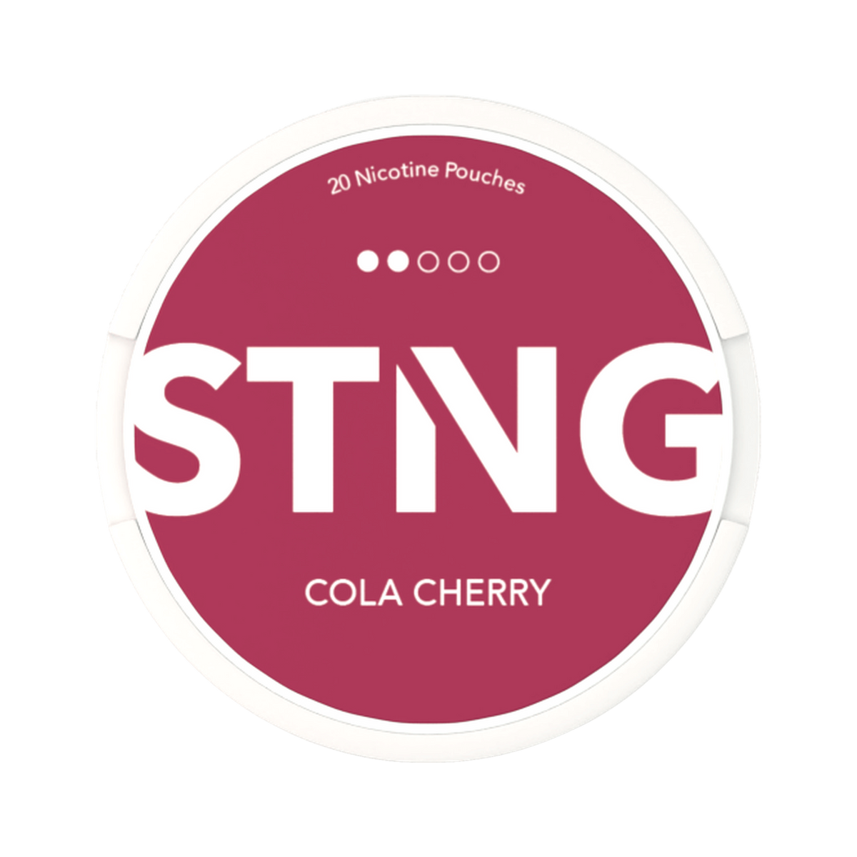 STNG Cola Cherry Medium can, front
