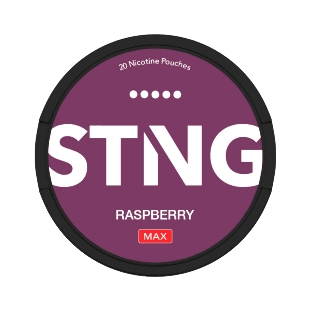 STNG Raspberry Max can, front