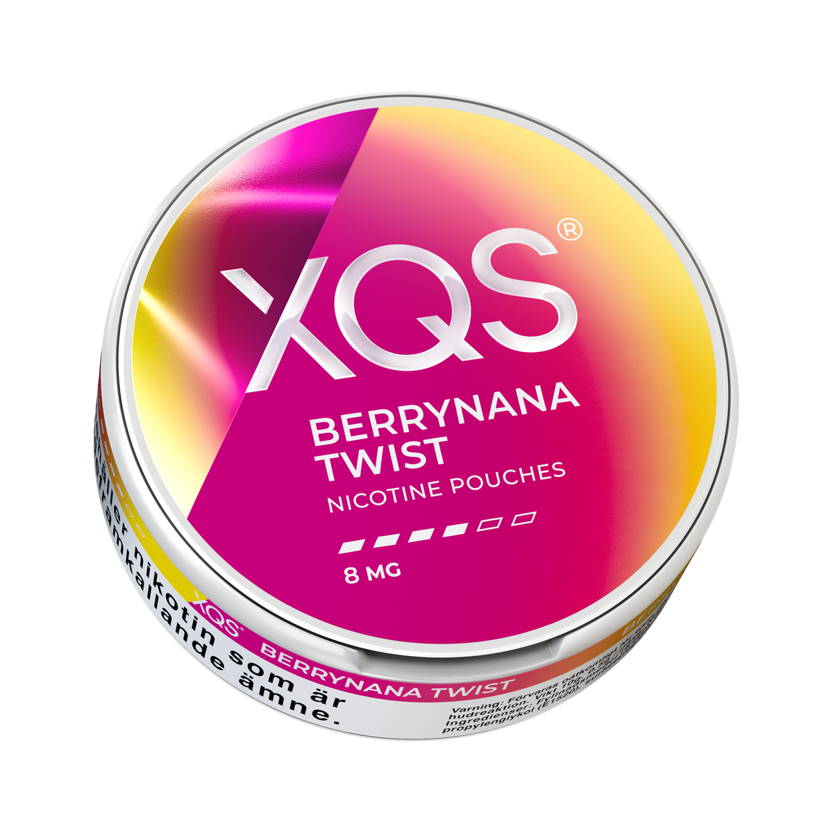 XQS Berrynana Twist 8mg can, low view