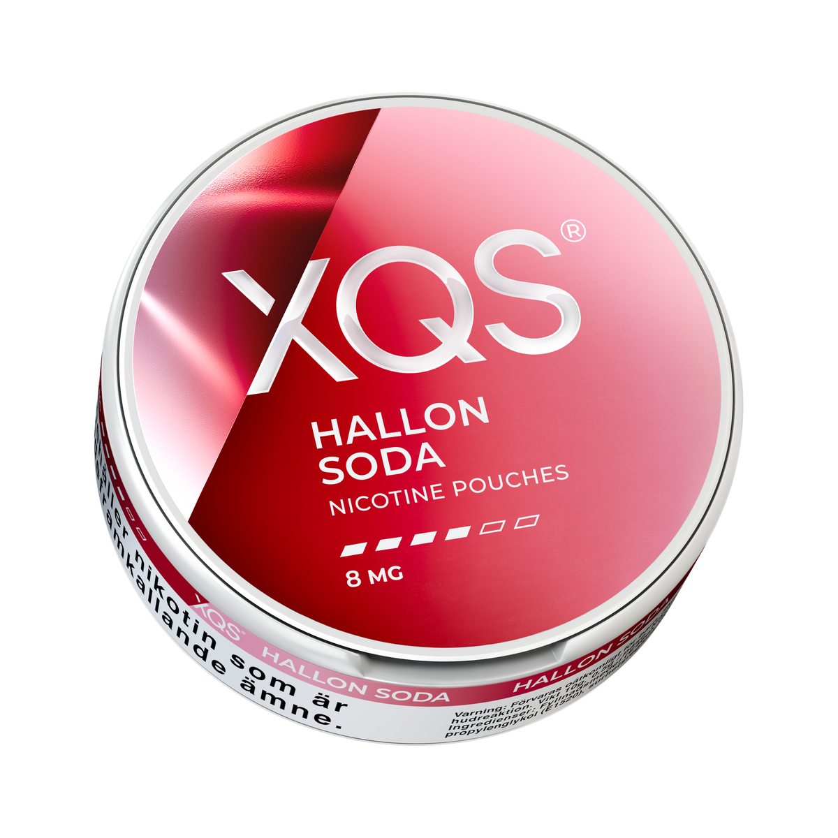 XQS Hallonsoda 8mg can, low view