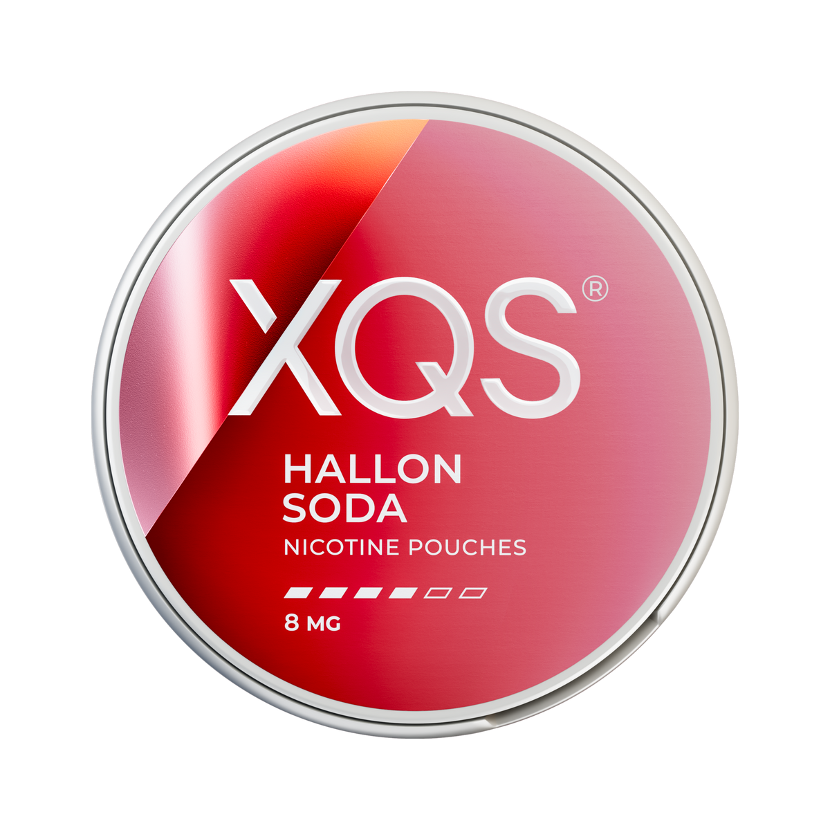 XQS Hallonsoda 8mg can, front