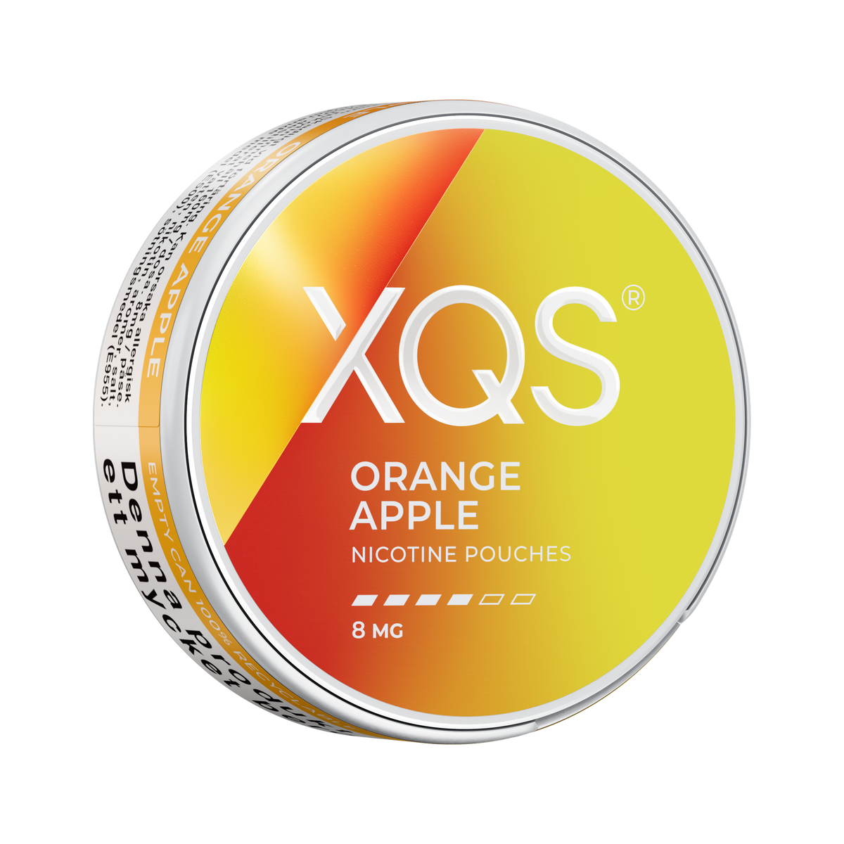 XQS Orange Apple 8mg can, right side