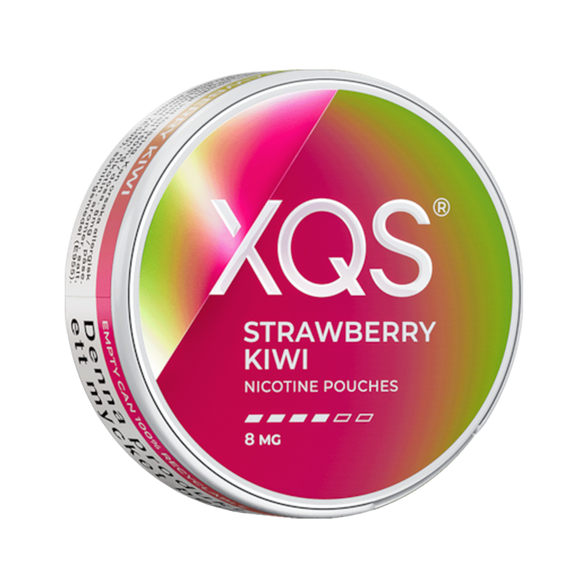 XQS Strawberry Kiwi Strong can, front