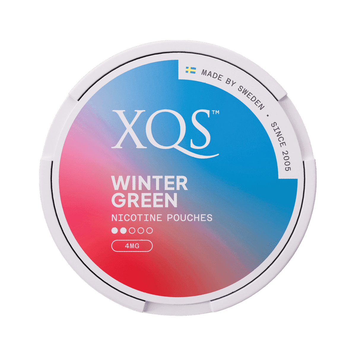 XQS Wintergreen Light can, front