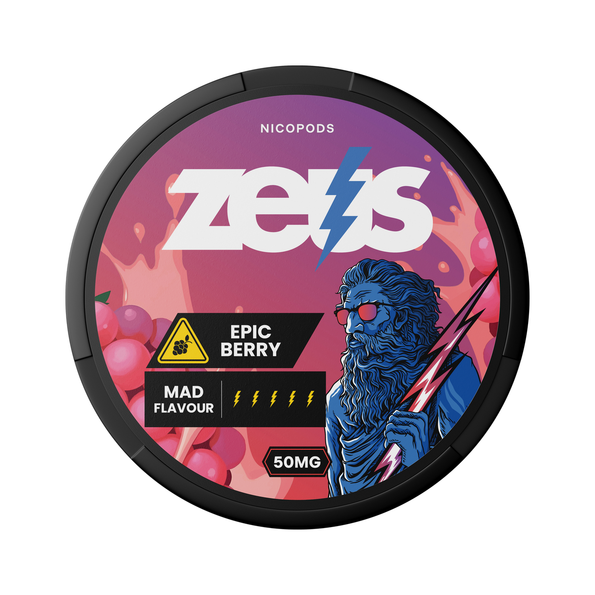 ZEUS Epic Berry Extra Strong can, front