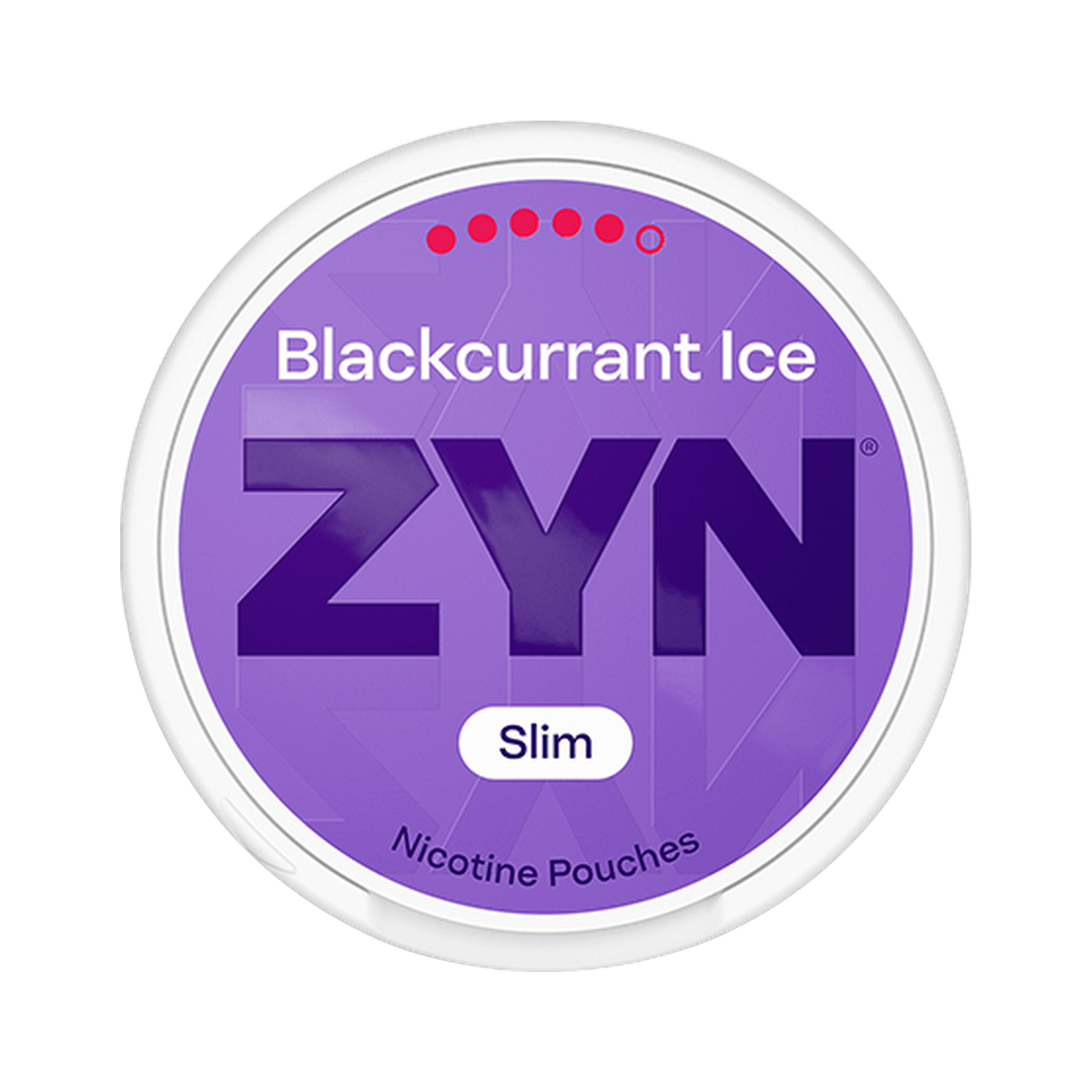ZYN Blackcurrant Ice Slim 13.5mg (S5) can, front
