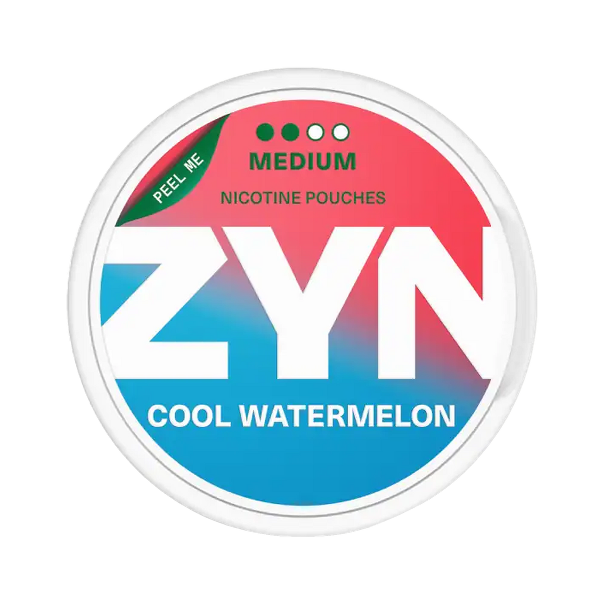 ZYN Cool Watermelon Slim 6mg (S2) can, front