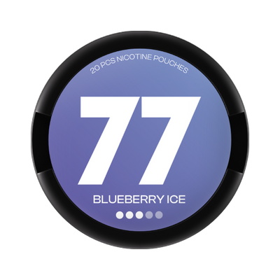 77 Blueberry Ice Medium can, front