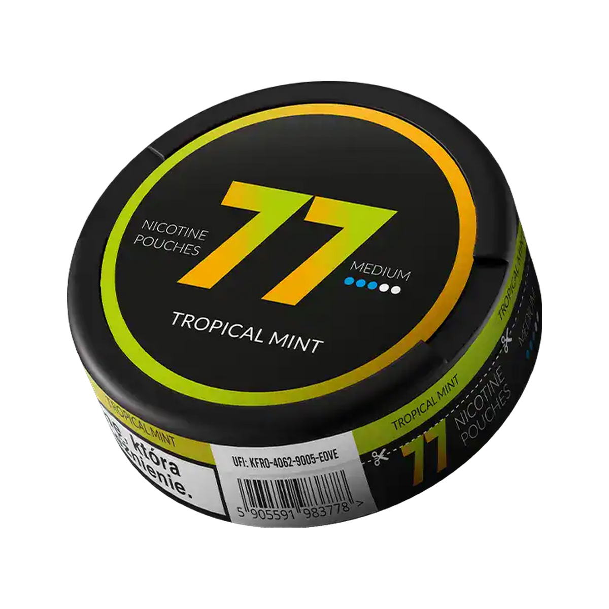 77 Tropical Mint Medium can, front
