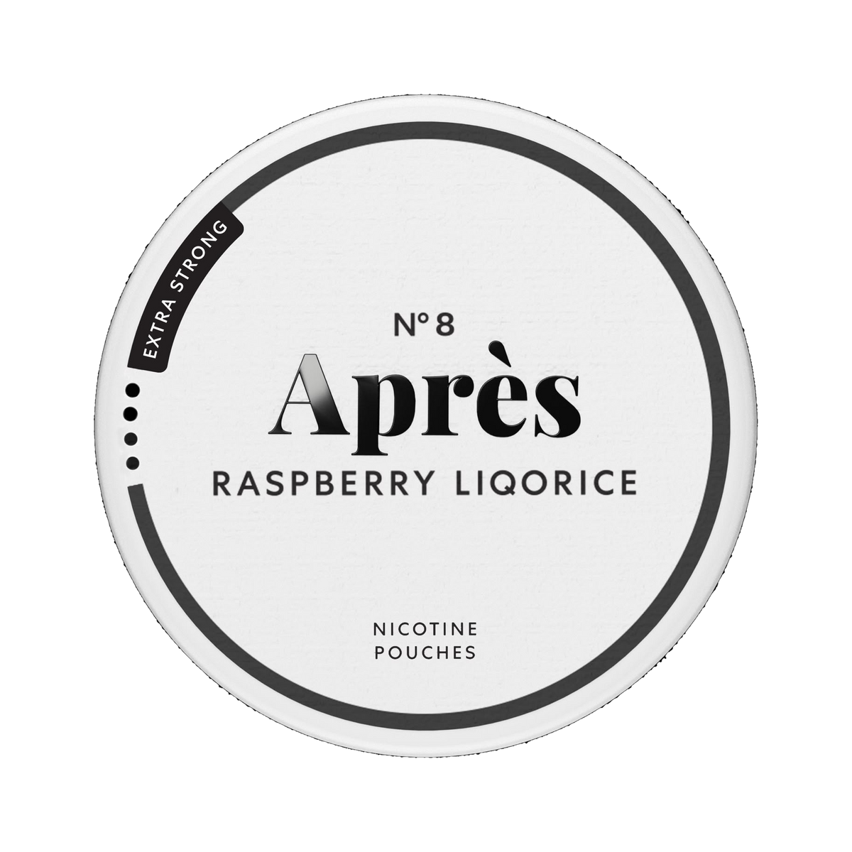 APRÈS Raspberry Liqorice Extra Strong nikotinpåsar, dosa