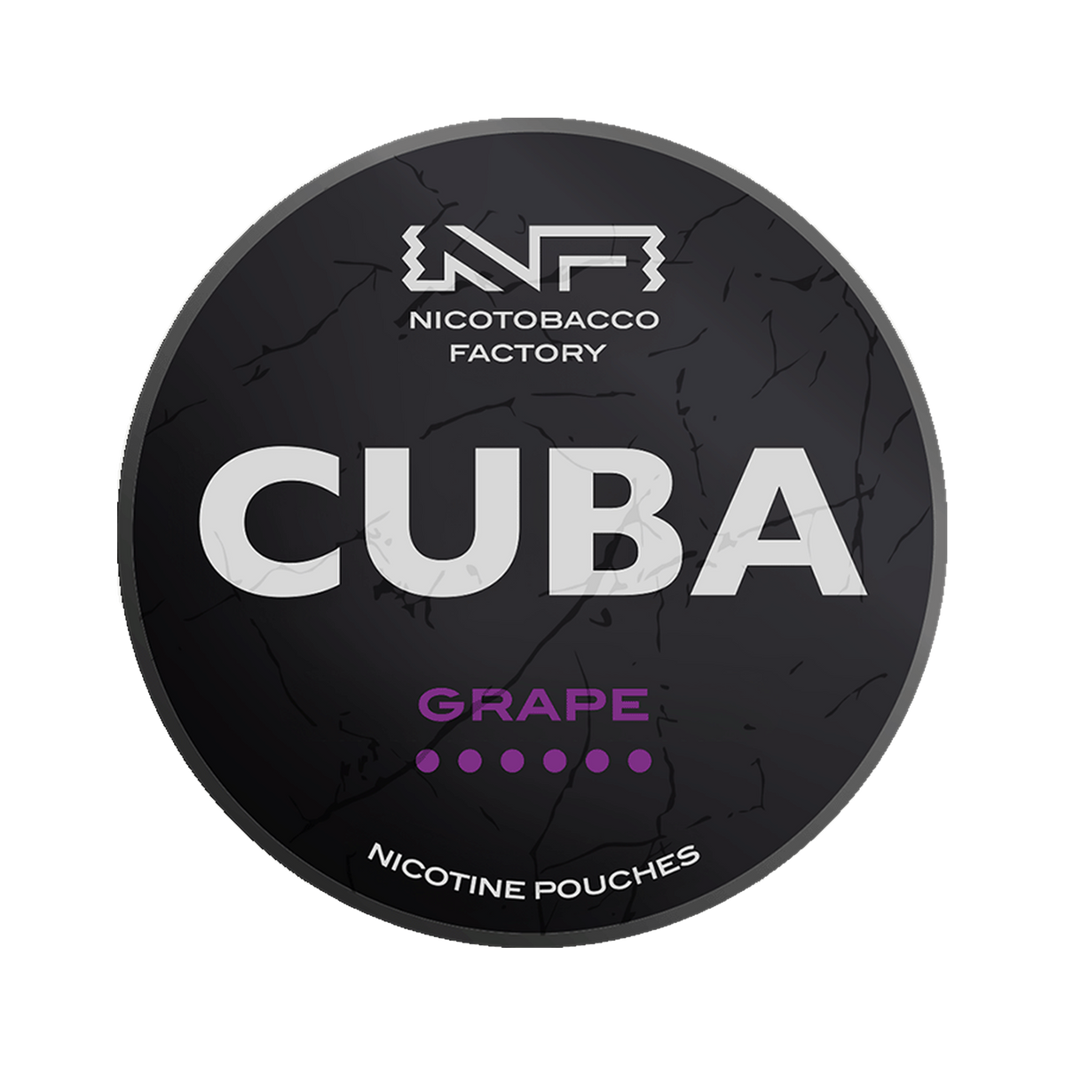 CUBA Black Grape can, front