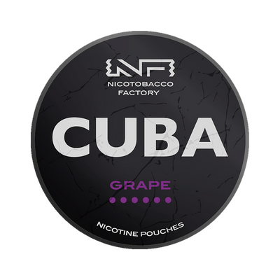 CUBA Black Grape can, front