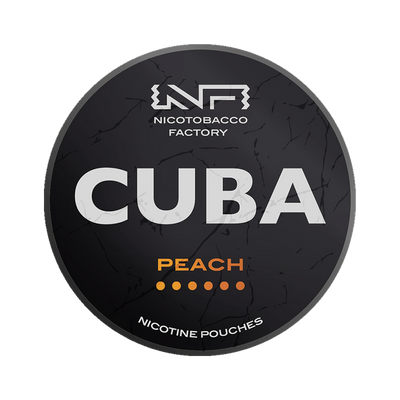 CUBA Black Peach can, front