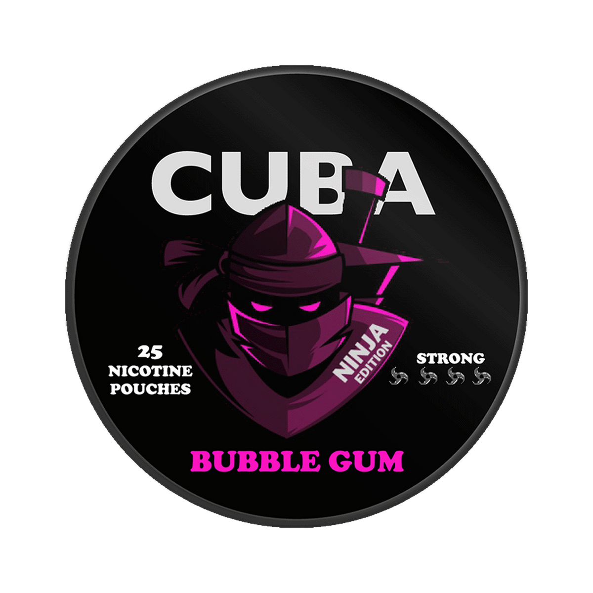 CUBA Ninja Bubble Gum can, front