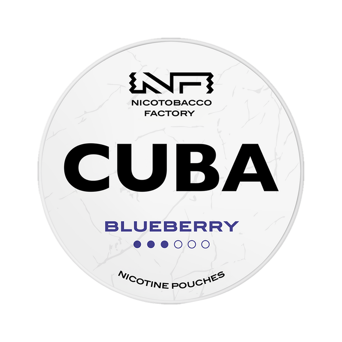 CUBA White Blueberry can, front
