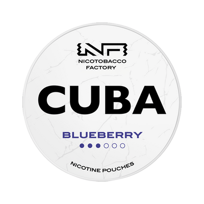 CUBA White Blueberry can, front