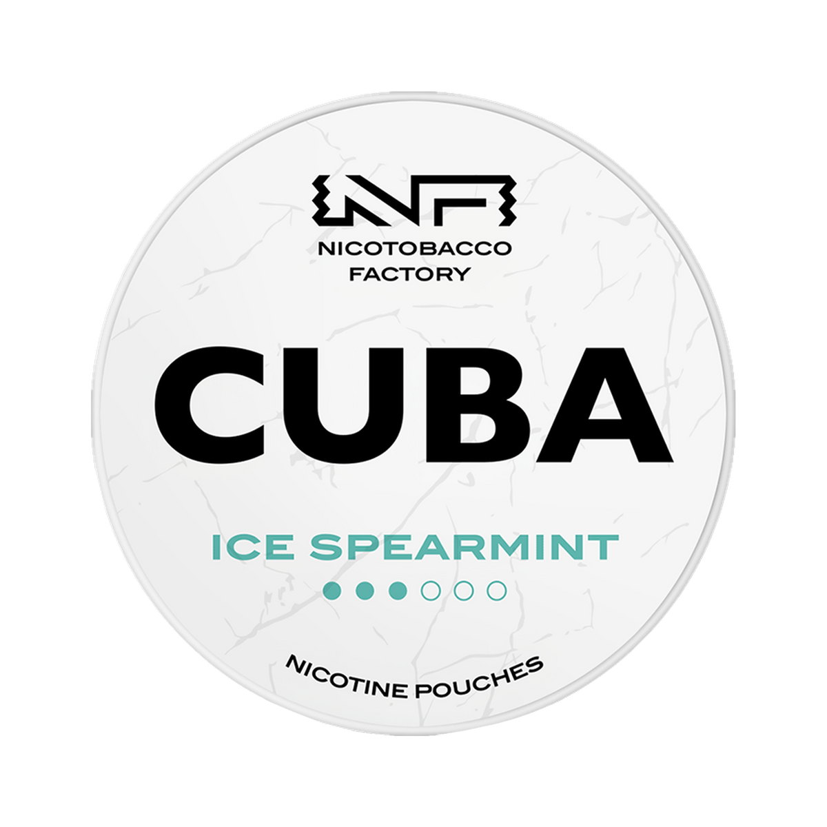 CUBA White Ice Spearmint can, front
