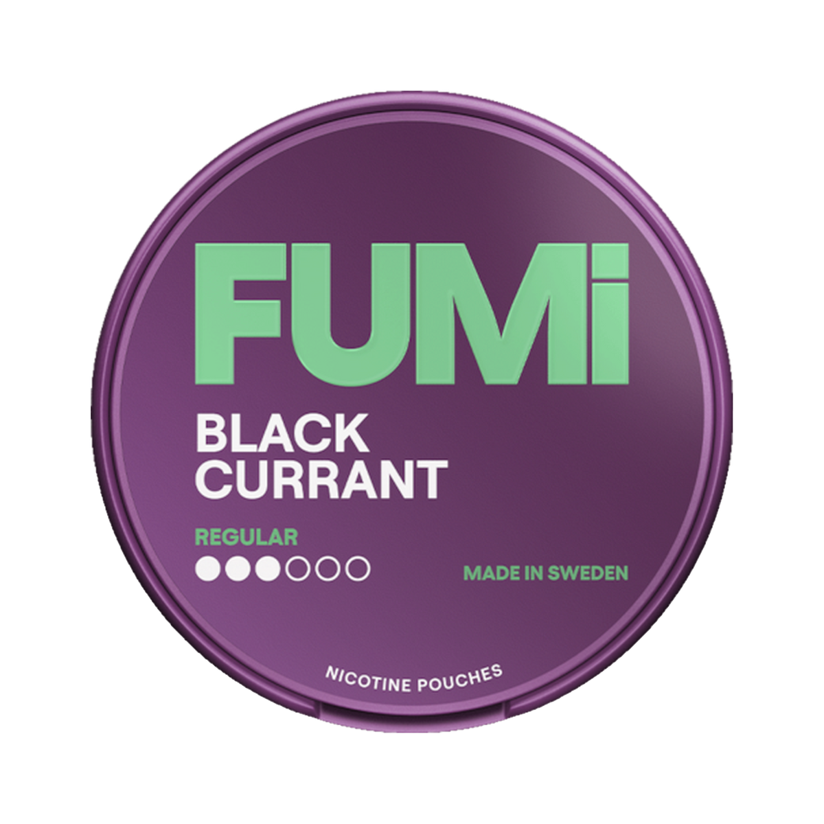 FUMI Blackcurrant Regular can, front