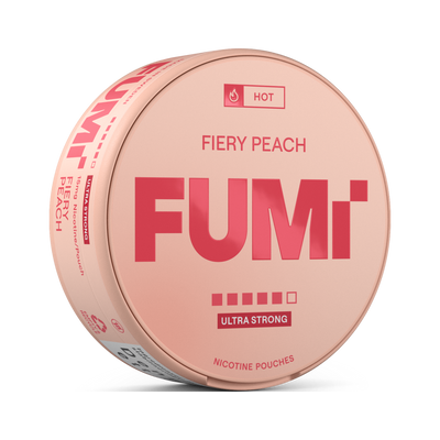 FUMI Fiery Peach Ultra Strong nikotinpåsar, dosa (3D)