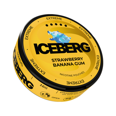 ICEBERG Strawberry Banana Gum Extreme nikotinportioner, dosa (3D)