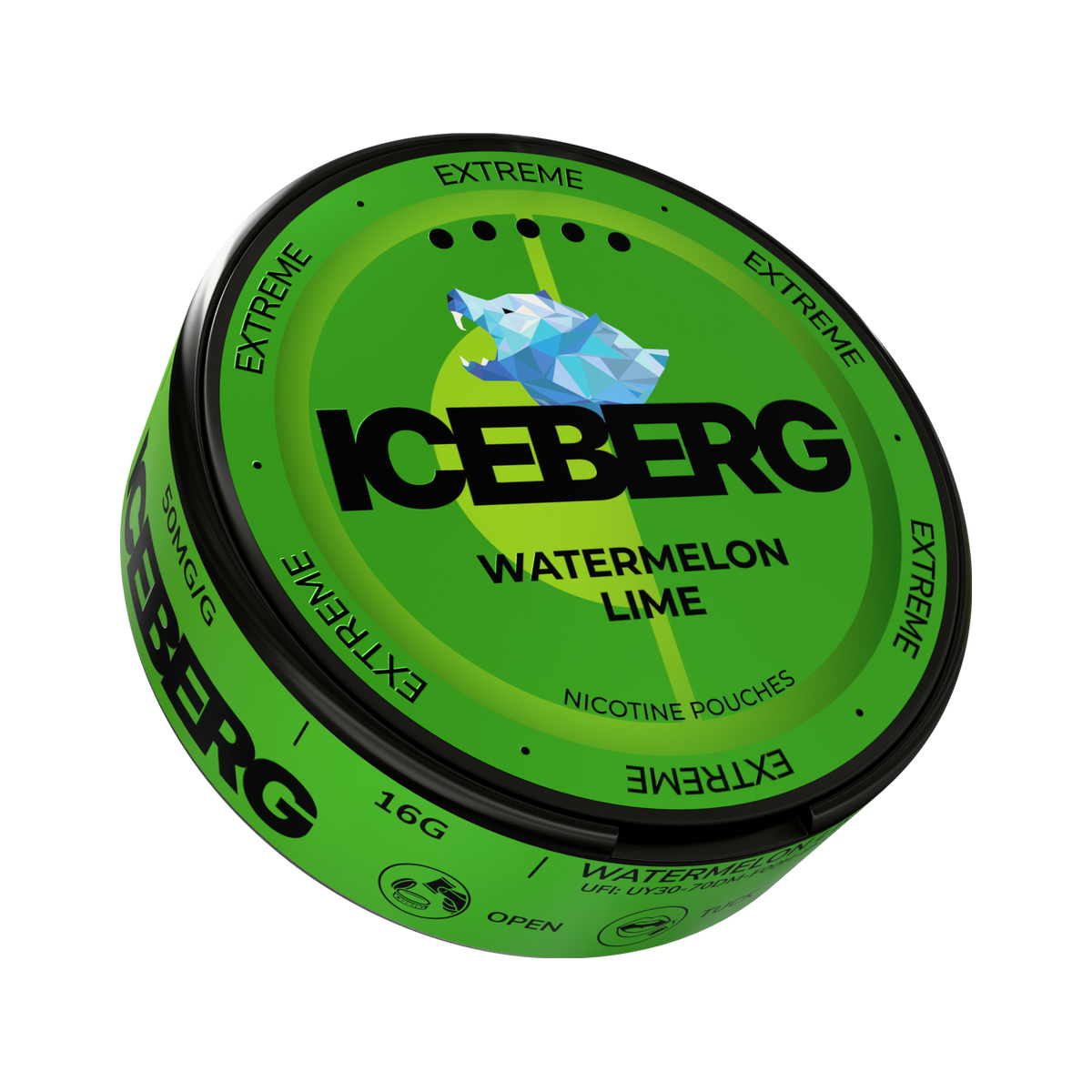 ICEBERG Watermelon Lime Extreme nikotinportioner, dosa (3D)