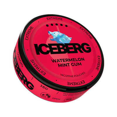ICEBERG Watermelon Mint Gum Extreme nikotinportioner, dosa (3D)