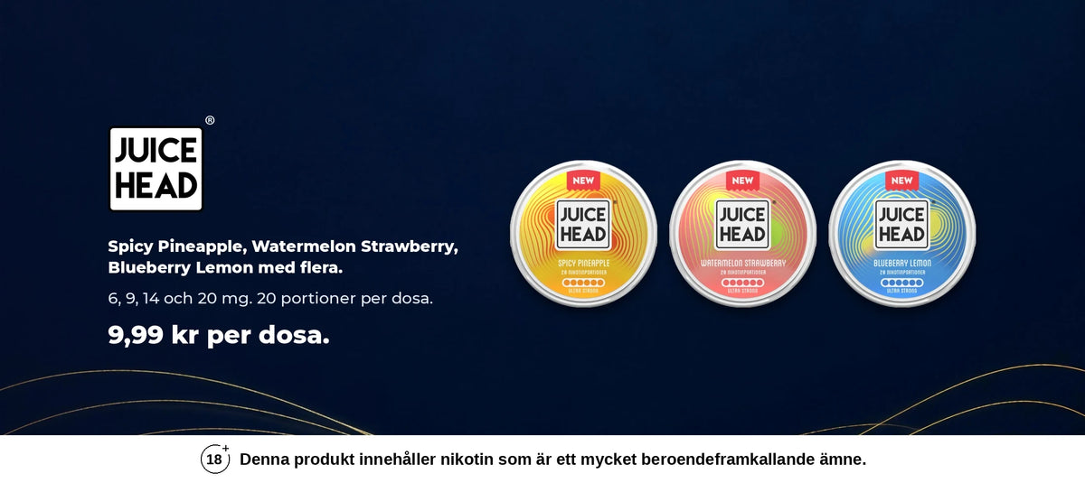 Juice Head, 9,99 kr per dosa
