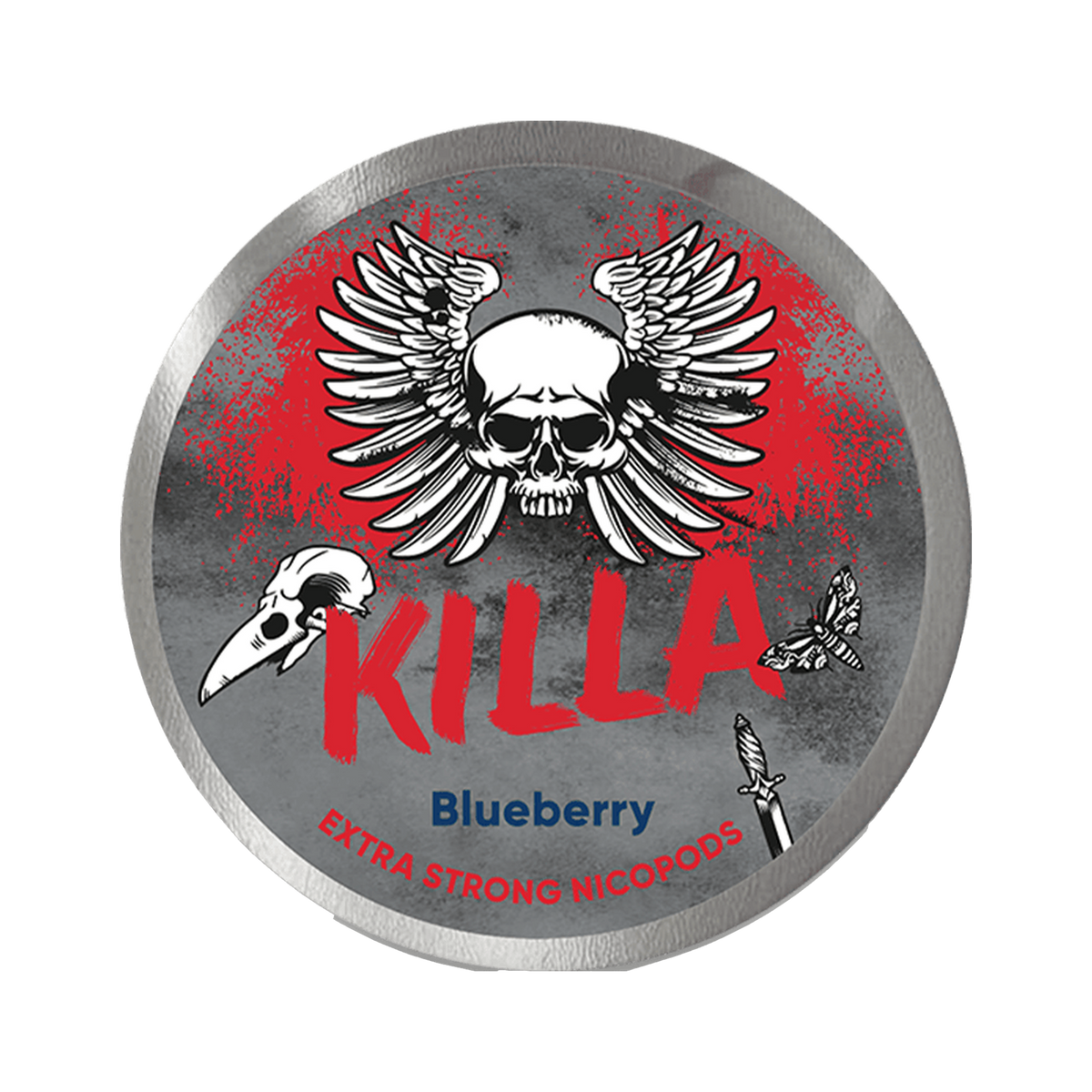 KILLA Blueberry can, front