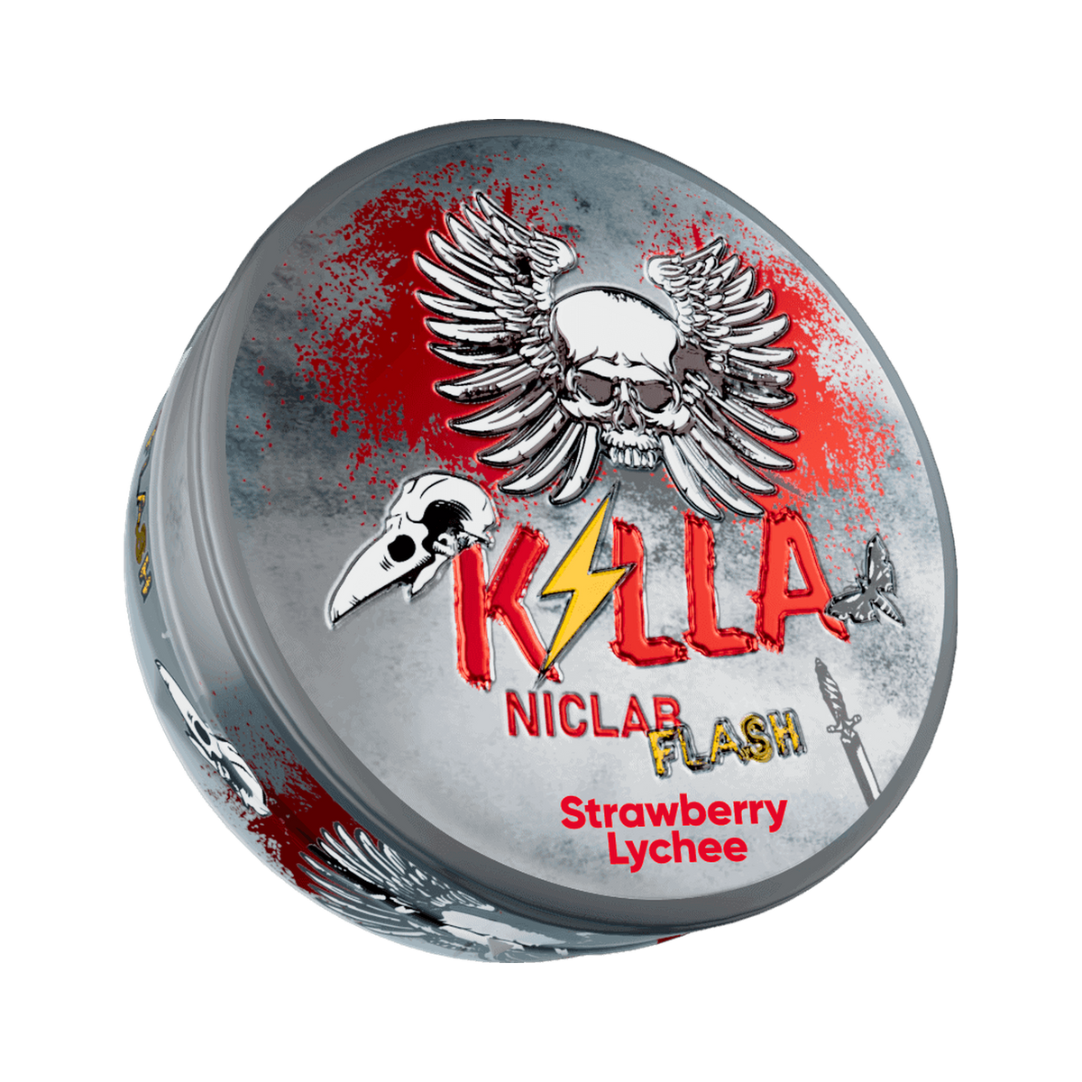 KILLA Flash Strawberry Lychee can, front