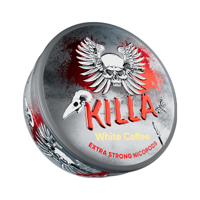 KILLA White Coffee can, front