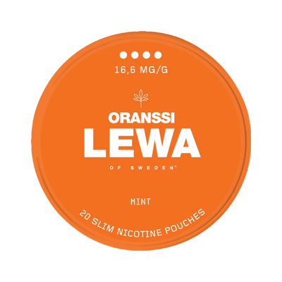 LEWA Oranssi Mint can, front
