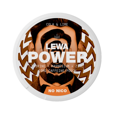 LEWA POWER Cola & Lime Caffeine can, front