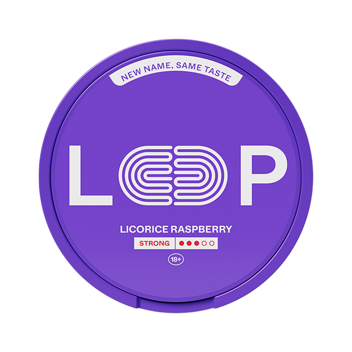 LOOP Licorice Raspberry Strong can, front