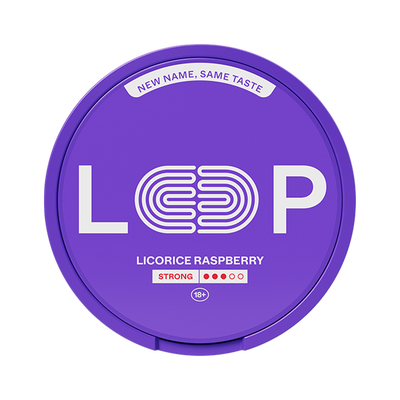 LOOP Licorice Raspberry Strong can, front