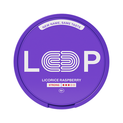 LOOP Licorice Raspberry Strong nikotinpåsar, dosa