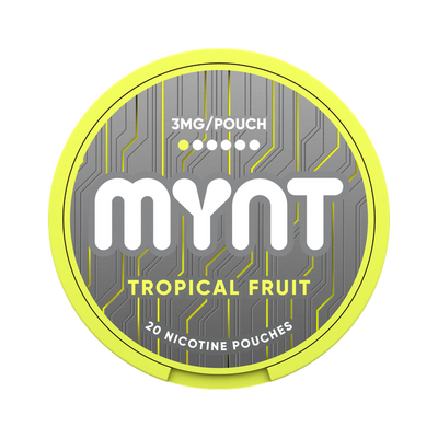 MYNT Tropical Fruit 3 mg can, front
