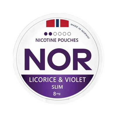 NOR Licorice & Violet Slim | Bäst före: 09/09/2026 can, front