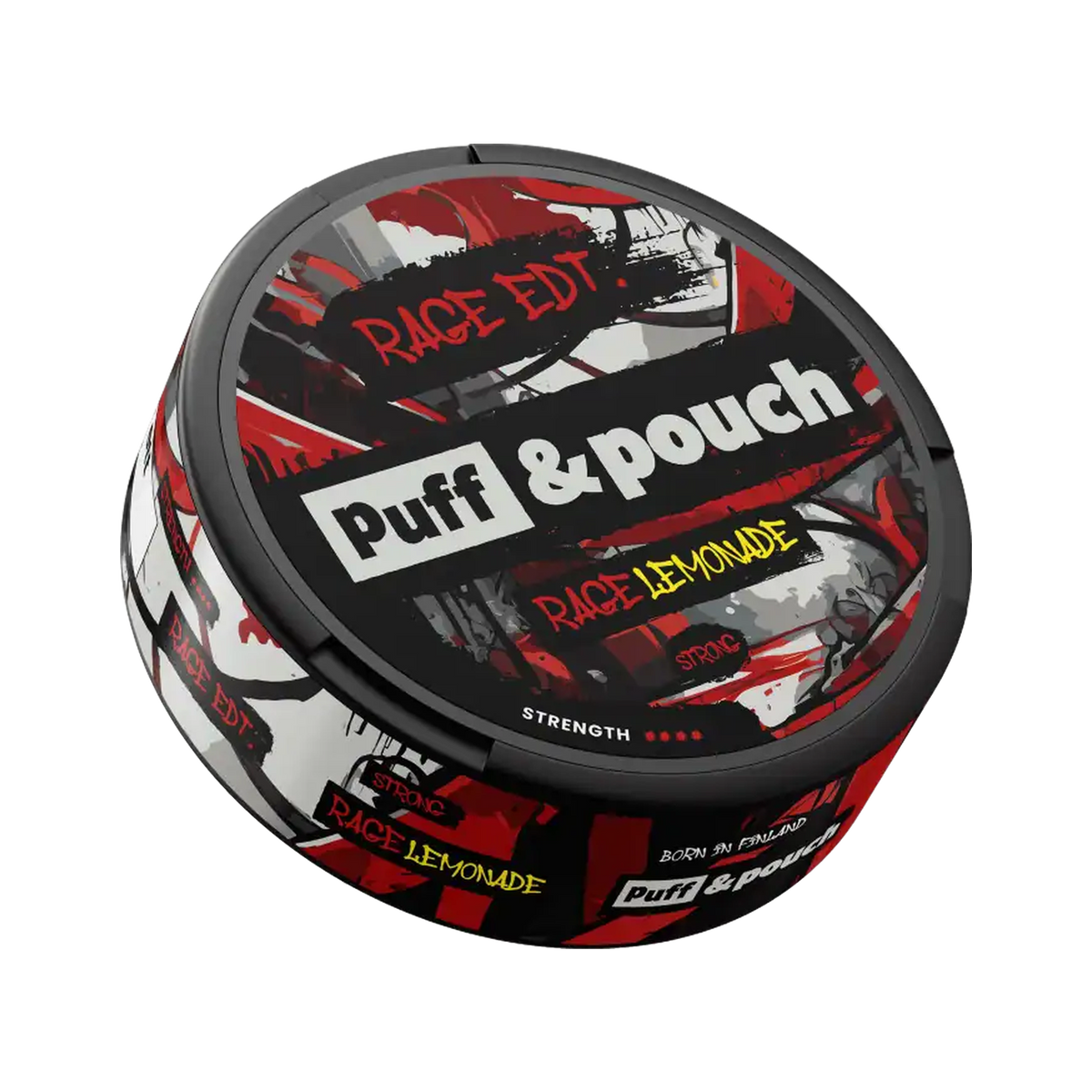 Puff & Pouch Rage Lemonade can, front
