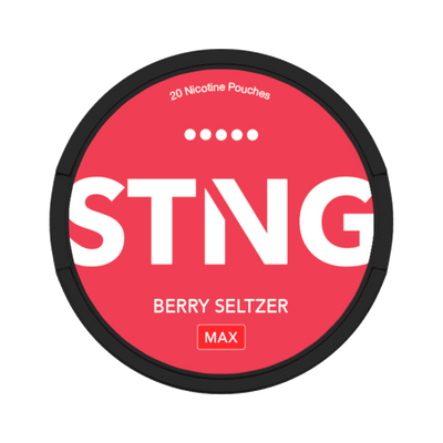 STNG Berry Seltzer Max can, front
