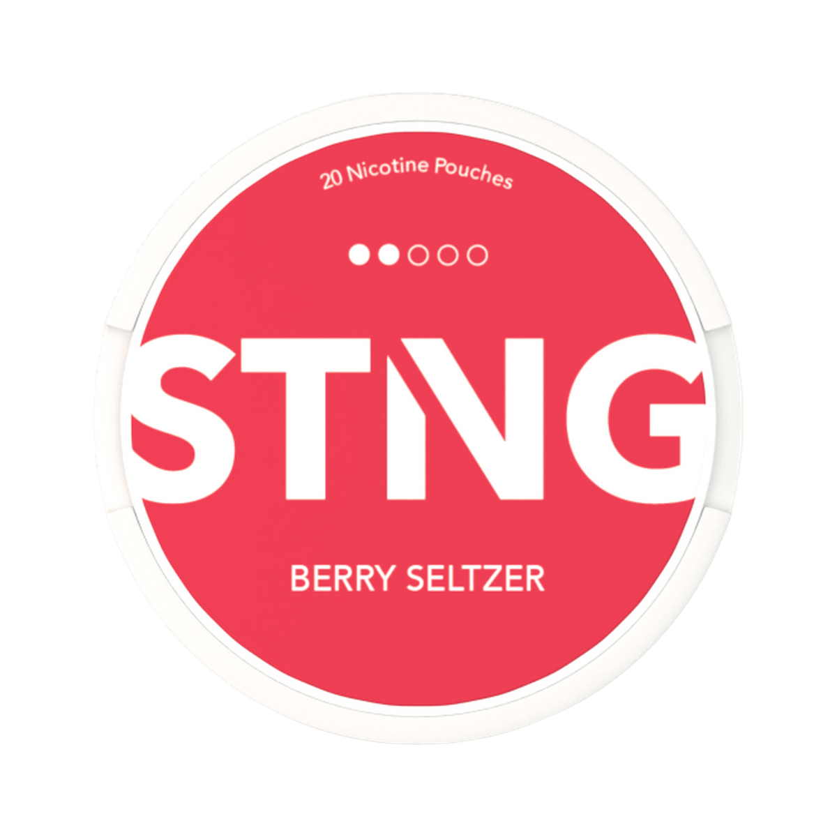 STNG Berry Seltzer Medium can, front