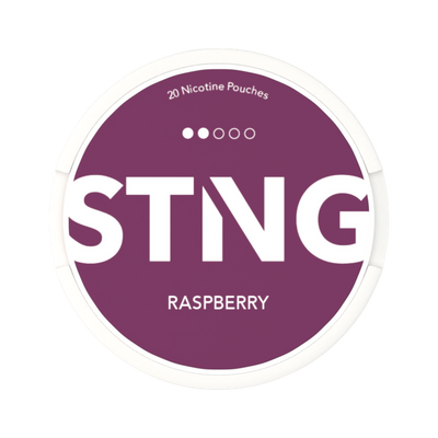 STNG Raspberry Medium can, front
