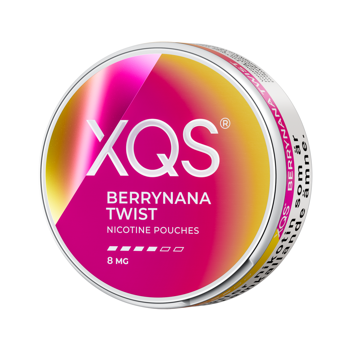 XQS Berrynana Twist 8mg can, left side