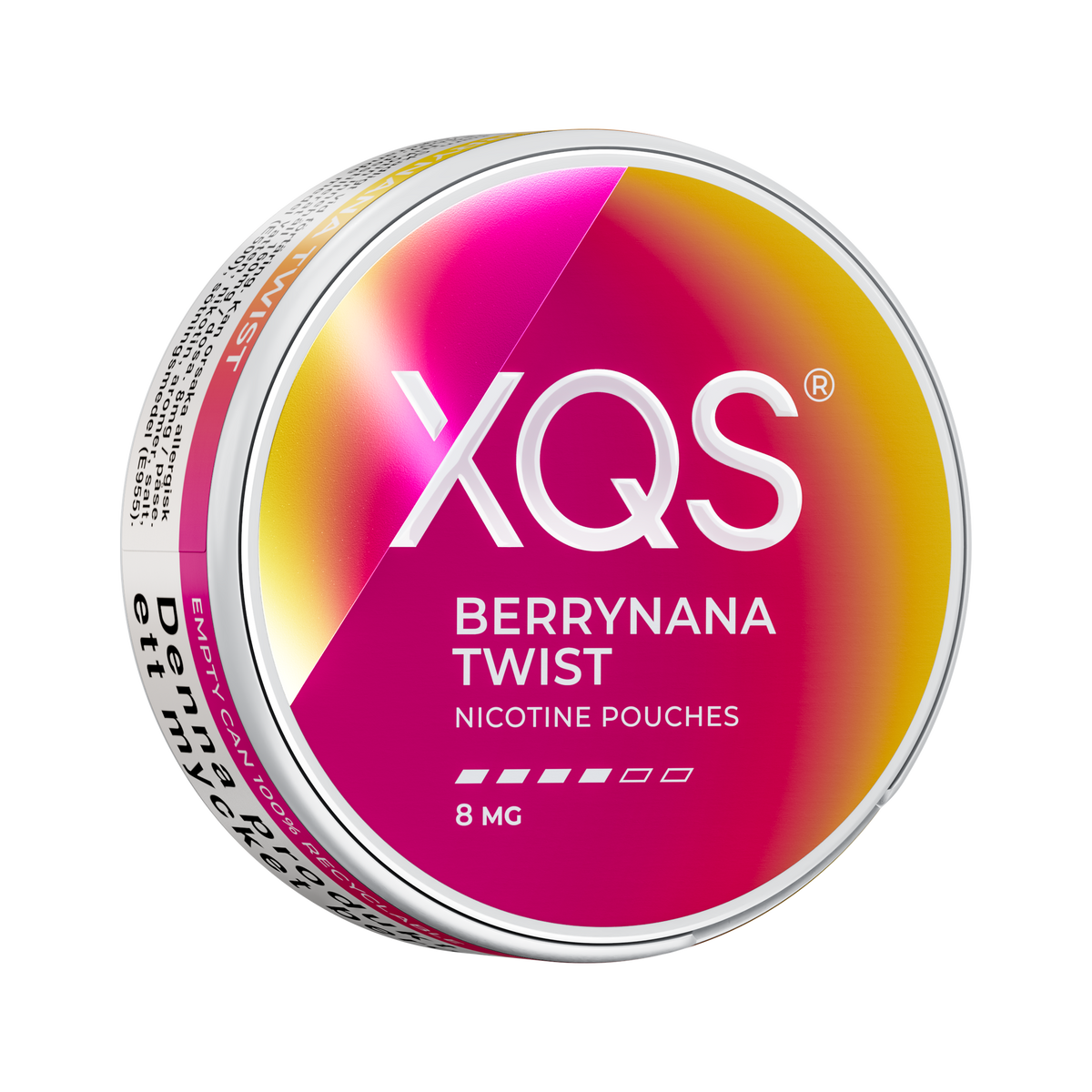 XQS Berrynana Twist 8mg can, right side